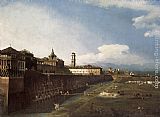 Palace Canvas Paintings - View of Turin near the Royal Palace